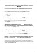DEVIANT BEHAVIOR FINAL EXAM QUESTIONS AND VERIFIED ANSWERS&period;