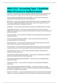 WGU C213 - Accounting Topic 1 Questions With All Correct & Verified Answers