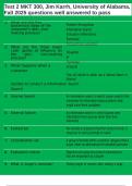 Test 2 MKT 300&comma; Jim Karrh&comma; University of Alabama&comma; Fall 2025 questions well answered to pass