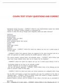COUPA TEST STUDY QUESTIONS AND CORRECT ANSWERS