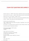 COUPA TEST QUESTIONS AND CORRECT ANSWERS