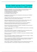 Google digital garage Exam Complete Questions And Answers &vert; 2025 Latest