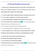 ATI RN MENTAL HEALTH PROCTORED EXAM 70 QUESTIONS WITH CORRECT ANSWERS LATEST&lpar;2025&sol;2026&rpar;