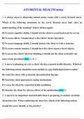 ATI RN MENTAL HEALTH PROCTORED EXAM 70 QUESTIONS WITH CORRECT ANSWERS LATEST NEW UPDATE &lpar;2025&sol;2026&rpar;