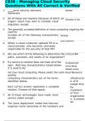 C838 - Managing Cloud Security Questions With All Correct & Verified Answers