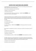 ACHPN STUDY QUESTIONS AND ANSWERS