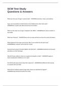 SCW Test Study Questions & Answers