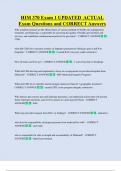 HIM 370 Exam 1 UPDATED  ACTUAL   Exam Questions and CORRECT Answers 