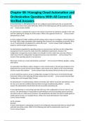 Chapter 08&colon; Managing Cloud Automation and Orchestration Questions With All Correct & Verified Answers