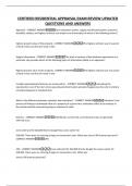 CERTIFIED RESIDENTIAL APPRAISAL EXAM REVIEW UPDATED QUESTIONS AND ANSWERS