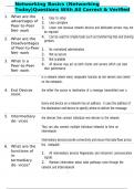 Networking Basics &lpar;Networking Today&rpar;Questions With All Correct & Verified Answers
