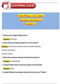 Club Pilates ALL Quiz Questions and Answers  &lpar;Latest 2025 &sol; 2026 Update&rpar; 100&percnt; Pass&sol; Graded A&plus;