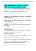 C715 Organizational Behavior Questions With All Correct & Verified Answers