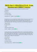 PRITE Part 2  UPDATED ACTUAL   Exam  Questions and CORRECT Answers