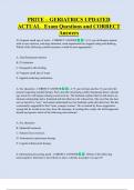 PRITE &ndash; GERIATRICS UPDATED  ACTUAL   Exam Questions and CORRECT  Answers 