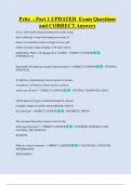 Prite  - Part 1 UPDATED  Exam Questions  and CORRECT Answers