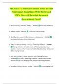 PN 2002 &ndash; Communications Final Actual  Final Exam Questions With Reviewed  100&percnt; Correct Detailed Answers   Guaranteed Pass&excl;&excl;