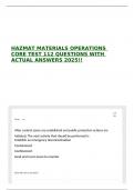 HAZMAT MATERIALS OPERATIONS CORE TEST 112 QUESTIONS WITH ACTUAL ANSWERS 2025&excl;&excl;
