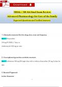 NR 566&sol; NR566 Final Exam Review Qs & Ans &lpar;Latest 2024 &sol; 2025&rpar;&colon; Advanced Pharmacology for Care of the Family &lpar;Verified Answers&rpar;