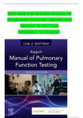 Test Bank For Ruppel&rsquo;s Manual of Pulmonary Function Testing&comma; 12th Edition&comma; By Mottram&comma; Complete Chapters 1 - 13&comma; Newest Version &lpar;100&percnt; Verified by Experts&rpar;