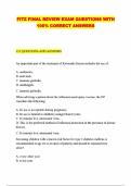 FITZ FINAL REVIEW EXAM QUESTIONS WITH 100&percnt; CORRECT ANSWERS