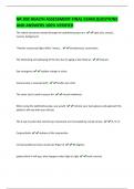 NR 302 HEALTH ASSESSMENT FINAL EXAM&period;QUESTIONS  AND ANSWERS 100&percnt; VERIFIED 