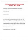 MSW comp exam UKY Questions and  Answers 100&percnt; Solved