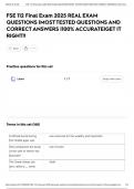 FSE 112 Final Exam 2025 REAL EXAM QUESTIONS &vert;MOST TESTED QUESTIONS AND CORRECT ANSWERS &vert;100&percnt; ACCURATE&vert;GET IT RIGHT&excl;&excl;
