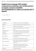 English home language 2025 update&vert; comprehensive questions and verified answers &lpar;complete solutions&rpar; ASSURED SUCCESS&vert;GRADE A&plus;&excl;&excl; &lpar;100&percnt; ACCURATE&rpar; GET IT RIGHT&excl;&excl;