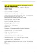 NURS 108 COMPREHENSIVE EXAM 2025 QUESTIONS WITH ANSWERS GUARANTEE A&plus;