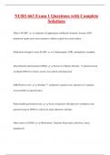 NURS 663 Exam 1 Questions with Complete  Solutions