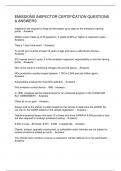 EMISSIONS INSPECTOR CERTIFICATION QUESTIONS & ANSWERS