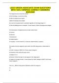 LEED GREEN ASSOCIATE EXAM QUESTIONS WITH 100&percnt; VERIFIED CORRECT ANSWERS 2025&sol;2026
