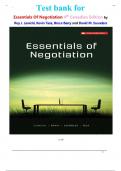 Test bank for Essentials Of Negotiation 4th Canadian Edition by Roy J&period; Lewicki&comma; Kevin Tasa&comma; Bruce Barry and David M&period; Saunders isbn-9781260065879 Complete Latest Guide Graded A&plus;