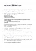 Ham's Primary Care Geriatrics 7th Edition Test Bank Questions and Correct Solutions Newest Update 2025