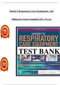 Mosby&rsquo;s Respiratory Care Equipment 11th Edition TEST BANK&comma; by J&period; M&period; Cairo&comma; Verified Chapters 1 - 15&comma; Complete Newest Version