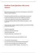 Predictor Exam Questions with correct Answers