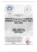 HRM3701 Assignment 3 &lpar;COMPLETE ANSWERS&rpar; Semester 1 2025 - DUE 2 MAY 2025 &semi; 100&percnt; trusted&comma; comprehensive and complete reliable solution with clear explanation
