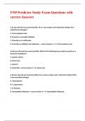 FNP Predictor Study Exam Questions with correct Answers