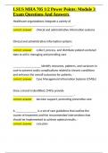 LSUS MHA 705 1 2 Power Points Module 3 Exam Questions And Answers&period;docx