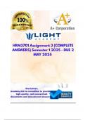 HRM3701 Assignment 3 &lpar;COMPLETE ANSWERS&rpar; Semester 1 2025 - DUE 2 MAY 2025 &semi; 100&percnt; trusted&comma; comprehensive and complete reliable solution with clear explanation