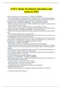 ANCC Study Psychiatric Questions and Answers 2025