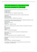 CIS 2200 Midterm 1 Questions and Answers Graded A&plus; &lpar;Verified&rpar;