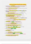 Advanced Medsurg Final for lucky students
