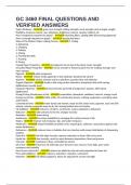 GC 3460 FINAL QUESTIONS AND VERIFIED ANSWERS