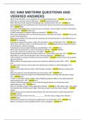 GC 3460 MIDTERM QUESTIONS AND VERIFIED ANSWERS