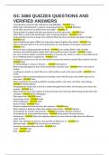 GC 3460 QUIZZES QUESTIONS AND VERIFIED ANSWERS