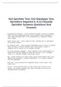 S12 Sprinkler Test&comma; S13 Standpipe Test&comma; Sprinklers Segment 5&comma; S-12 Citywide Sprinkler Systems Questions And Answers