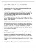 INDIANA REAL ESTATE - EXAM QUESTIONS 