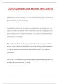 USPAP Questions and Answers 100&percnt; Solved